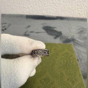 Brand New Gucci Sterling Silver G Cube Ring Size 10 / X-small / US 5.25